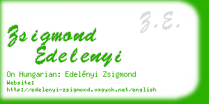 zsigmond edelenyi business card