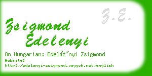 zsigmond edelenyi business card